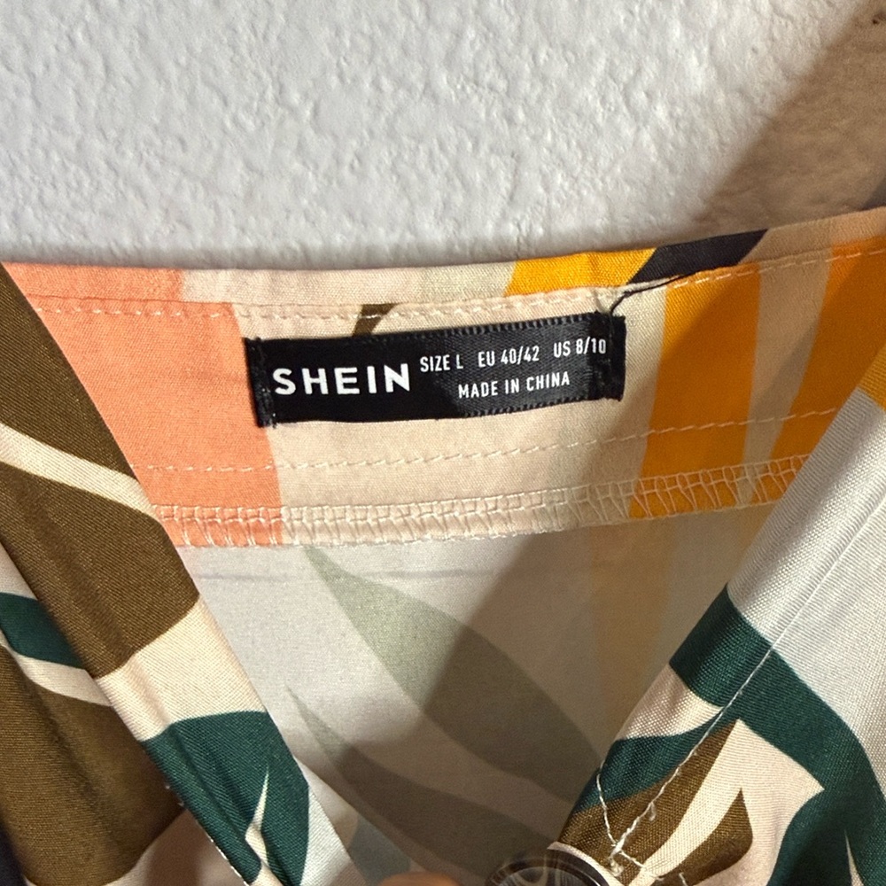 SHEIN Multicolor Leaf Pattern Blouse - image 2